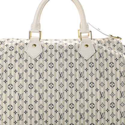Louis Vuitton Mini Lin Croisette Speedy 30 Blue 7 of 11