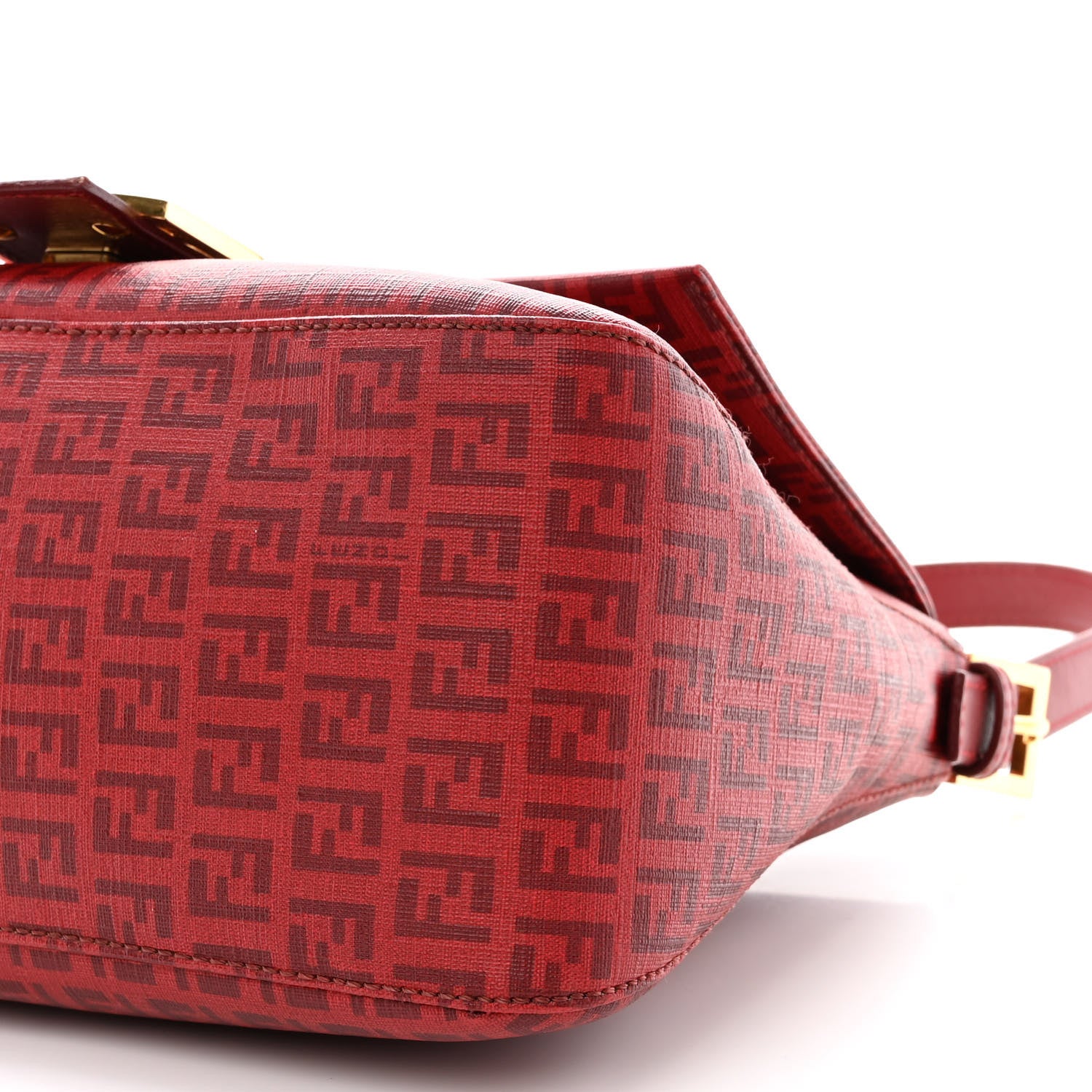 Fendi Zucchino Spalmati Vitello Mama Baguette Bordeaux Rubino 10 of 14
