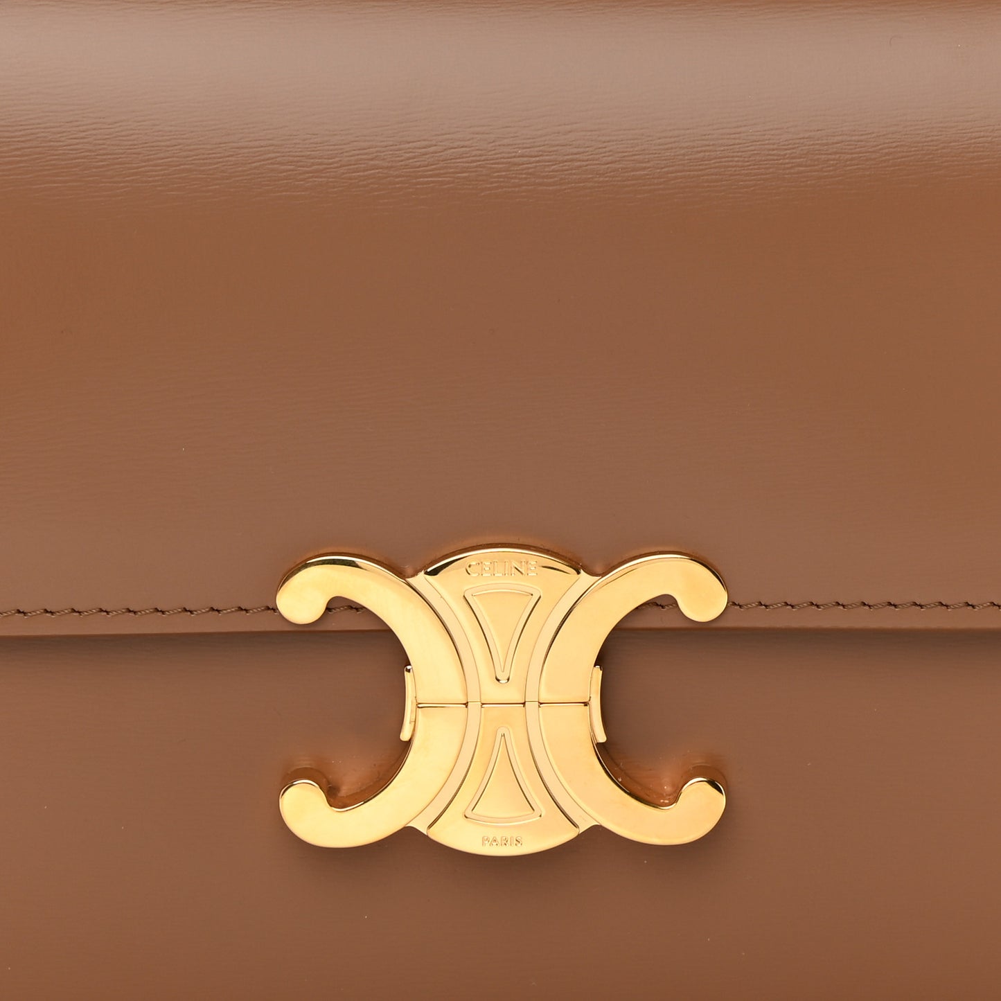Shiny Calfskin Medium Triomphe Bronze