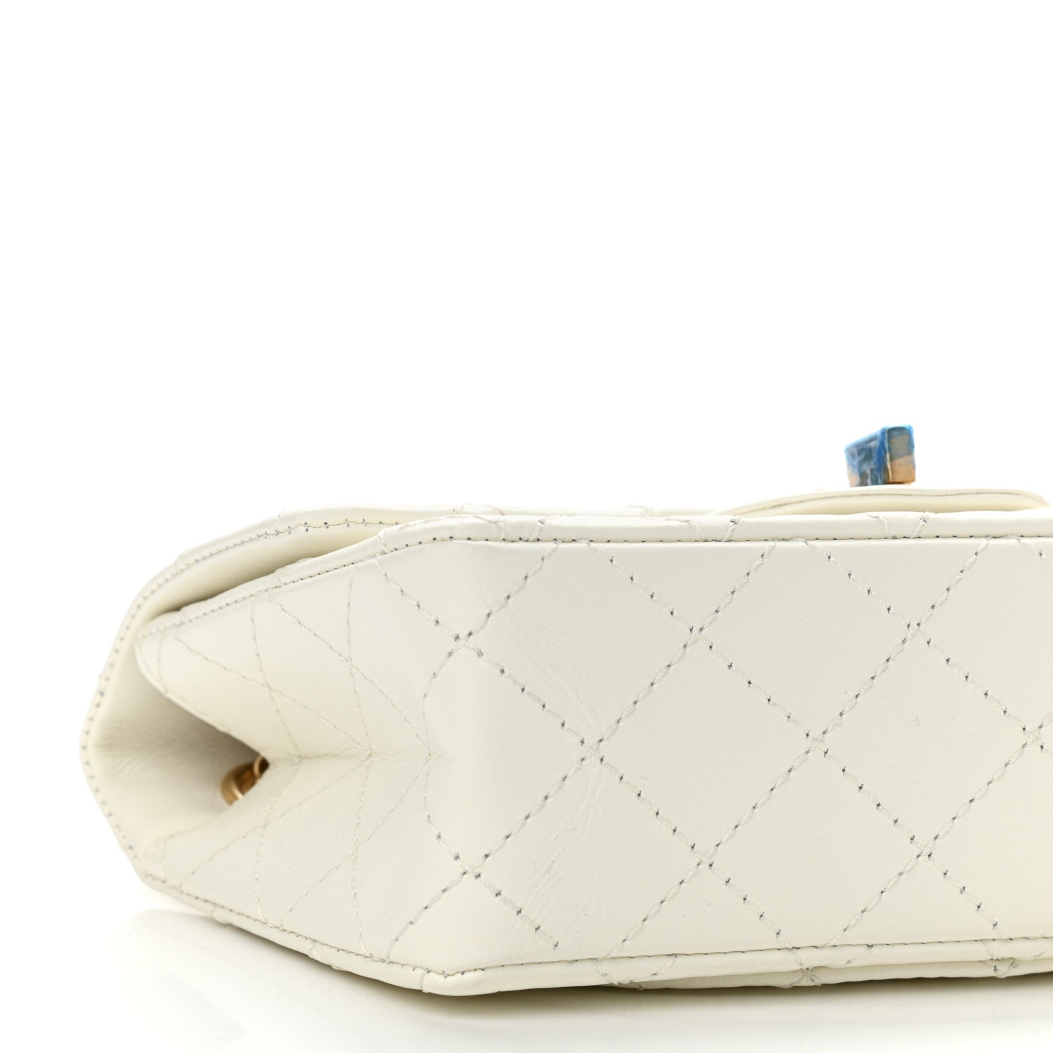 Chanel Aged Calfskin Quilted 2.55 Reissue Mini Flap White 9 of 10