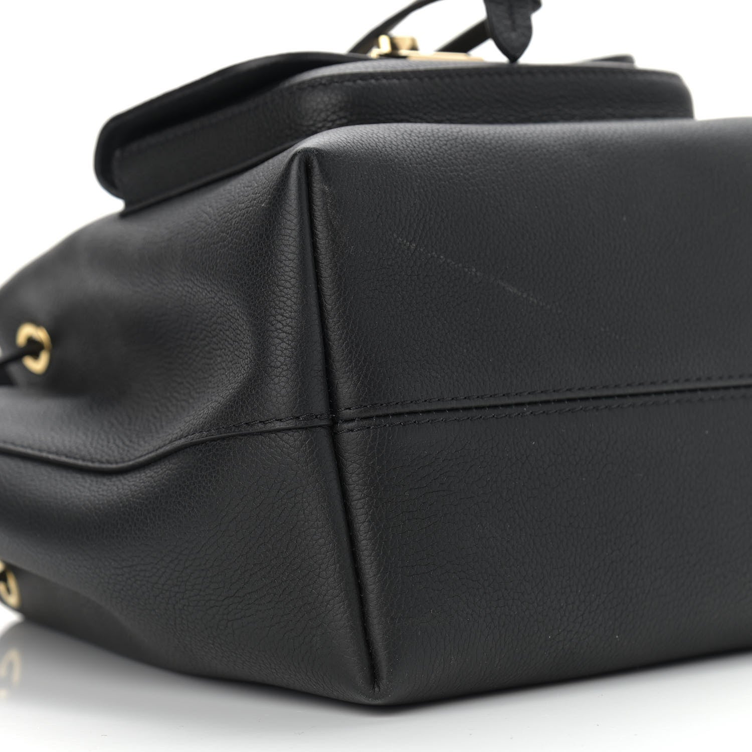 Louis Vuitton Calfskin Lockme Bucket MM Black 8 of 10