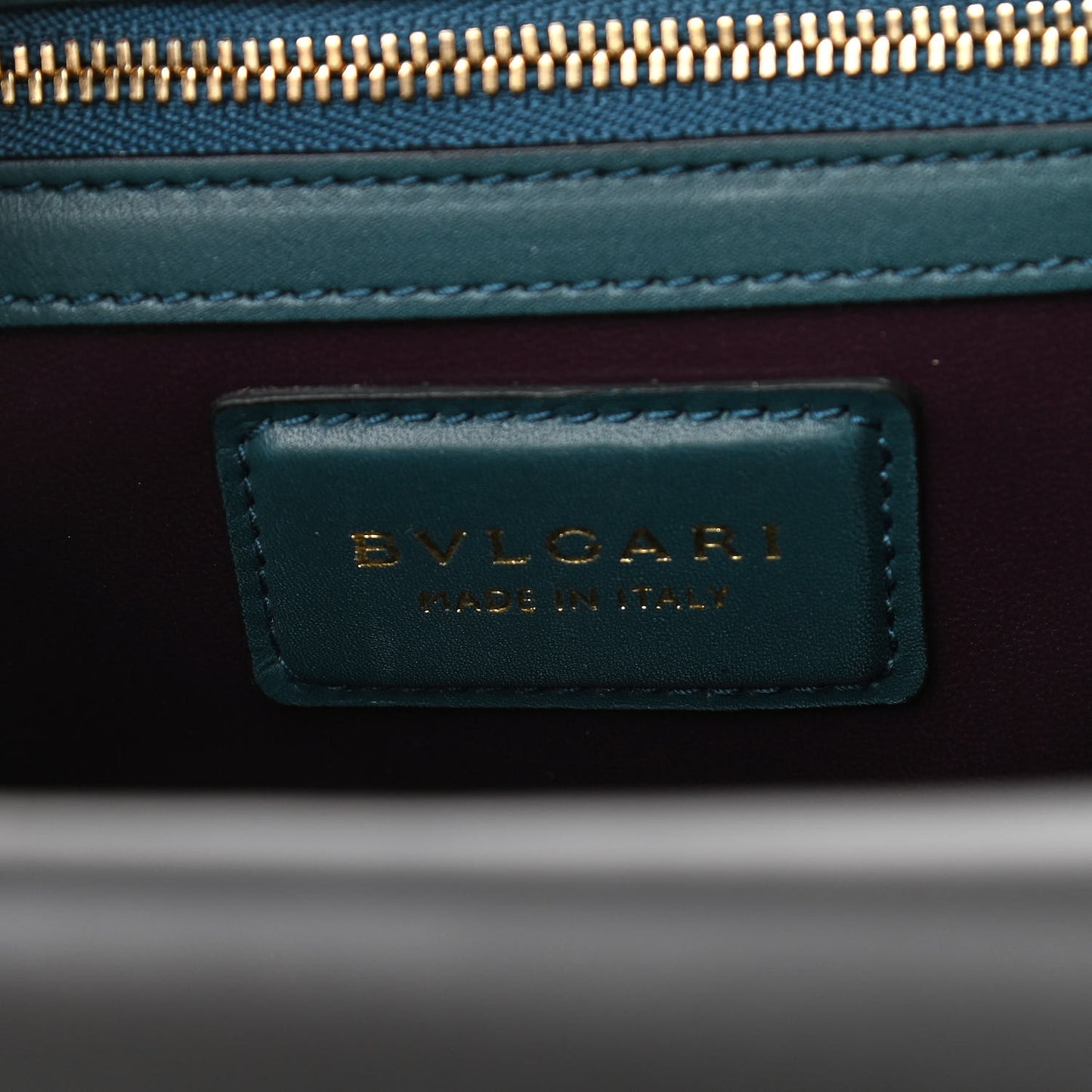 Calfskin Serpenti Viper Top Handle Bag Blue Black