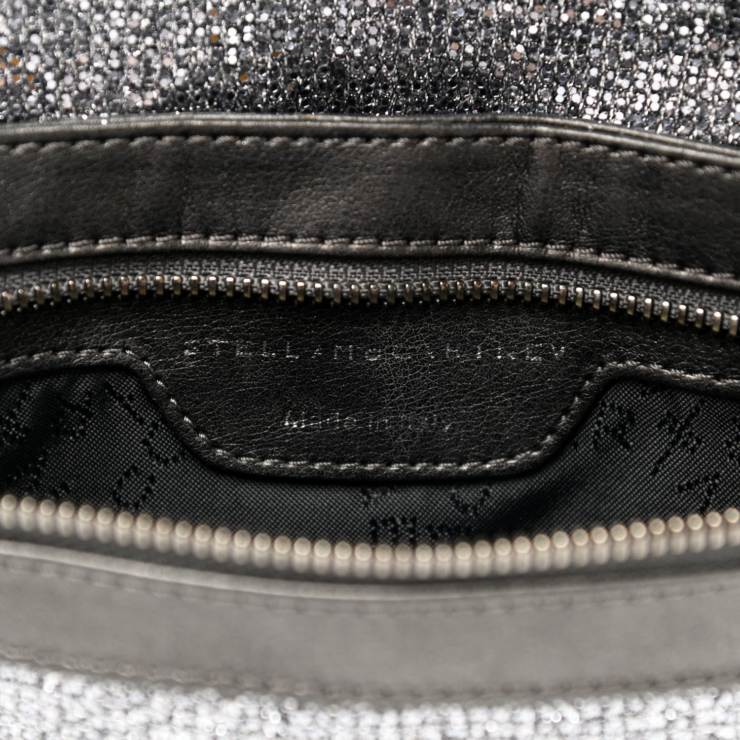 Stella McCartney Metallic Glitter Fold Over Falabella Clutch Silver 7 of 9