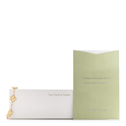 Van Cleef & Arpels 18K Yellow Gold 5 Motifs Guilloche Vintage Alhambra Bracelet 6 of 6