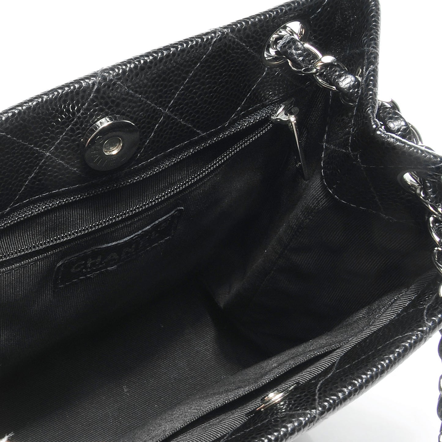 Caviar Quilted Small Shoulder Bag Black