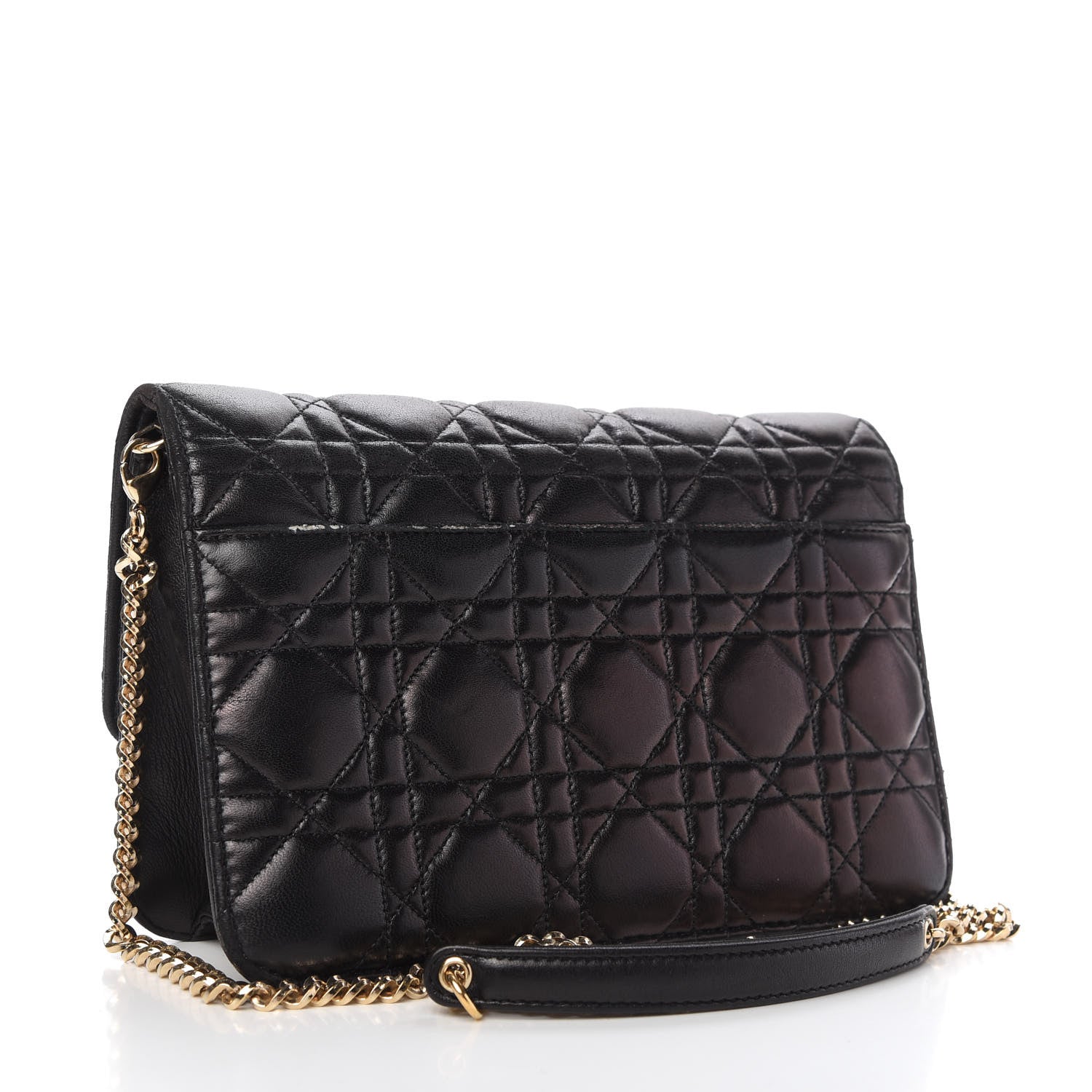 Christian Dior Lambskin Cannage Miss Dior Promenade Pouch Black 3 of 11