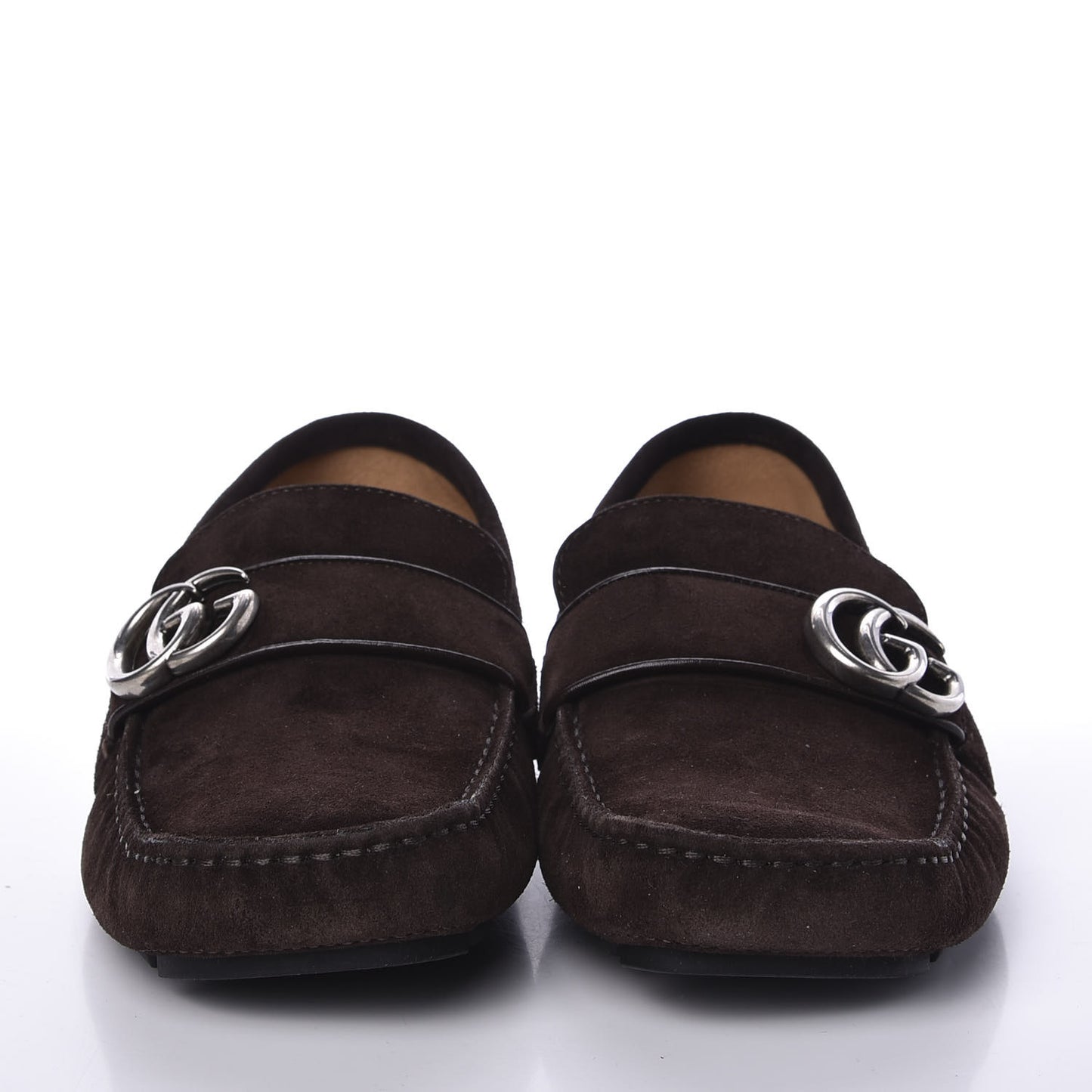 Suede Mens Driver Queen Loafers 7.5 Cocoa