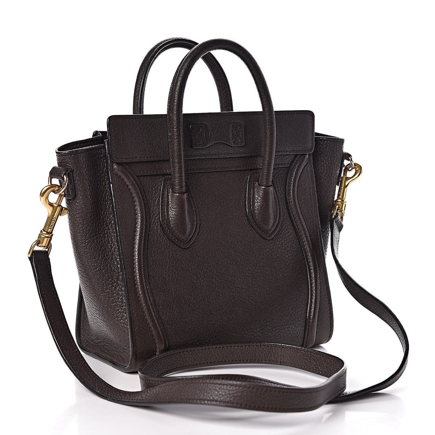 Goatskin Nano Luggage Dark Taupe