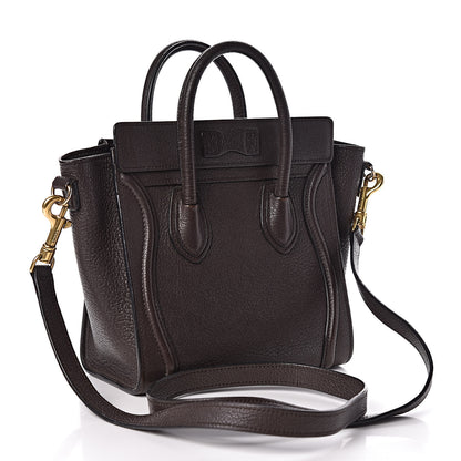 Celine Goatskin Nano Luggage Dark Taupe 3 of 15