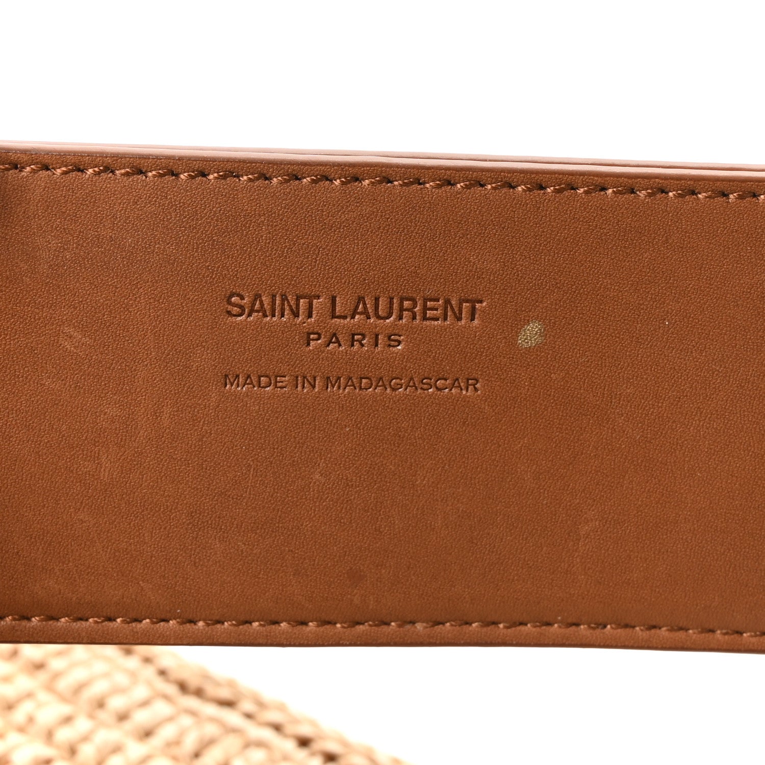 Saint Laurent Raffia Calfskin Le 5 A 7 Mini Hobo Natural Brick Natural Brick 7 of 11