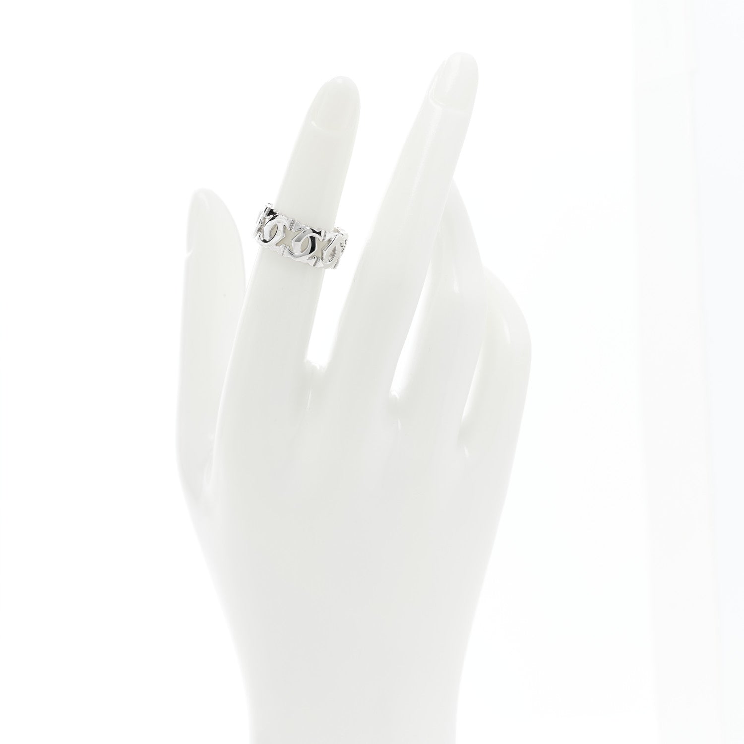 Cartier 18K White Gold Entrelaces Ring 48 4.5 2 of 4