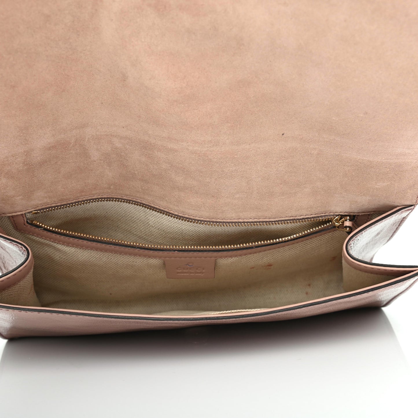 Soft Patent Medium Soho Clutch Nude