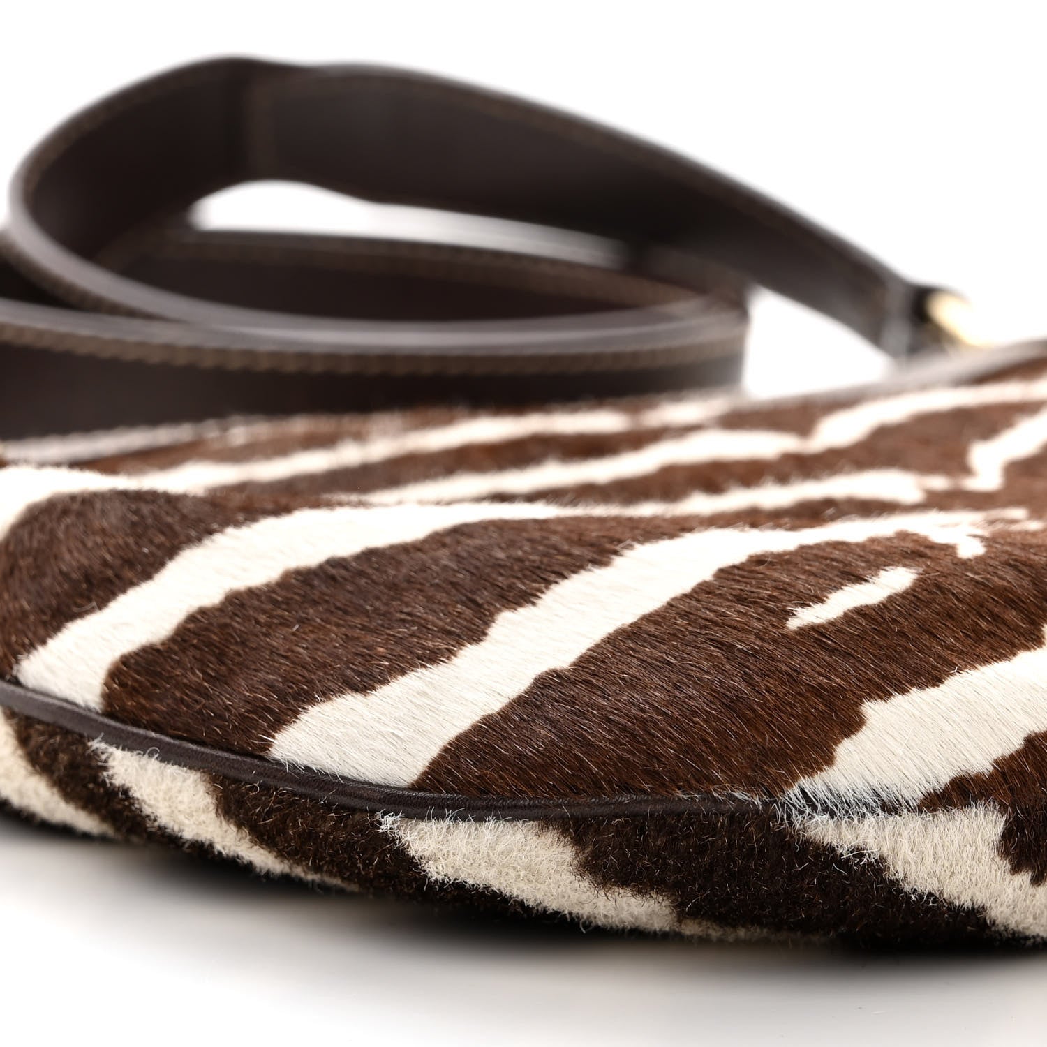 Gucci Pony Hair Zebra Print Crossbody Bag Brown 9 of 10