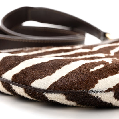 Gucci Pony Hair Zebra Print Crossbody Bag Brown 9 of 10