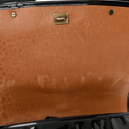 Fendi Nappa Patent B Bag Osso Black 11 of 14