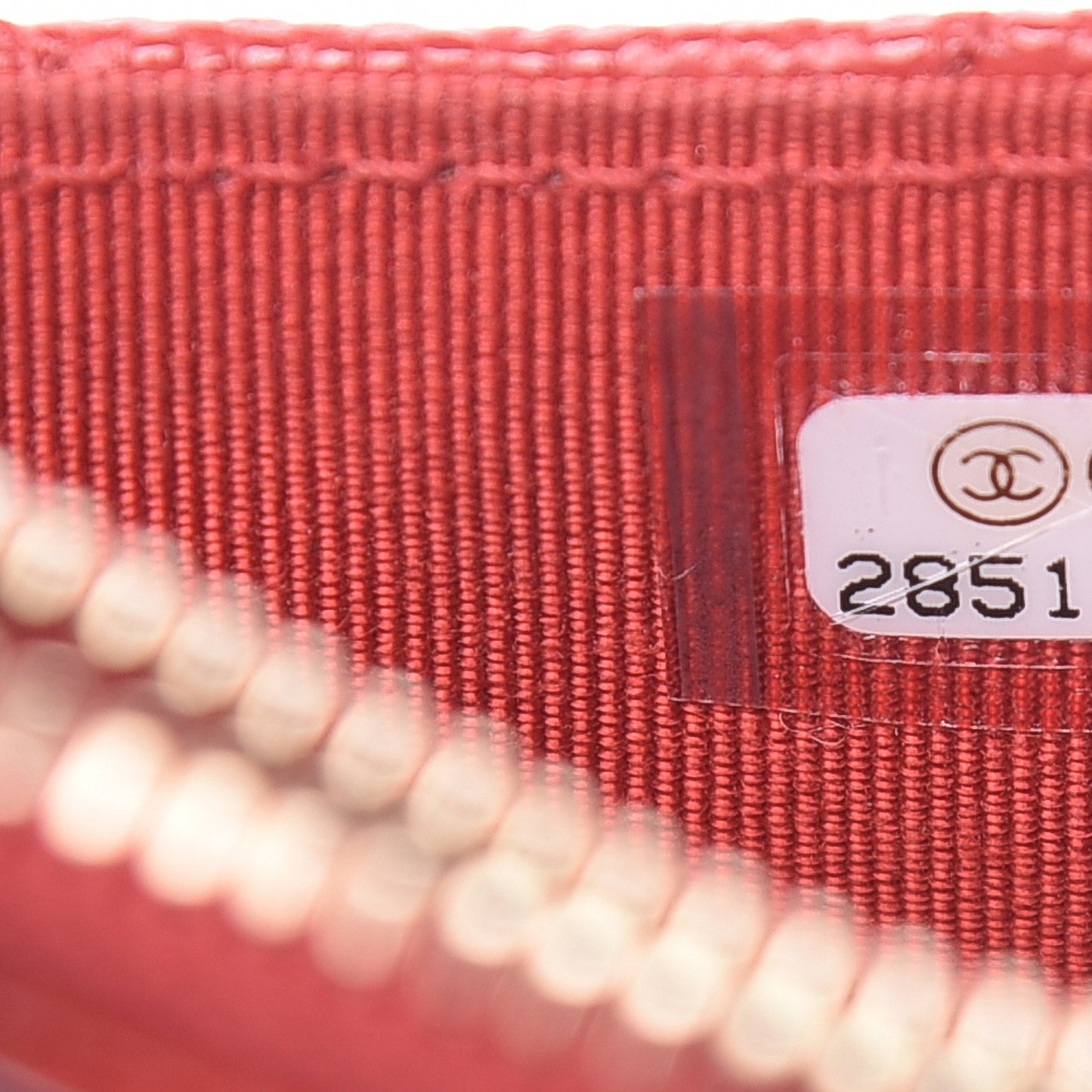 Caviar Quilted CC Zip Card Holder Red