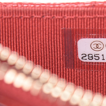 Chanel Caviar Quilted CC Zip Card Holder Red 7 of 8