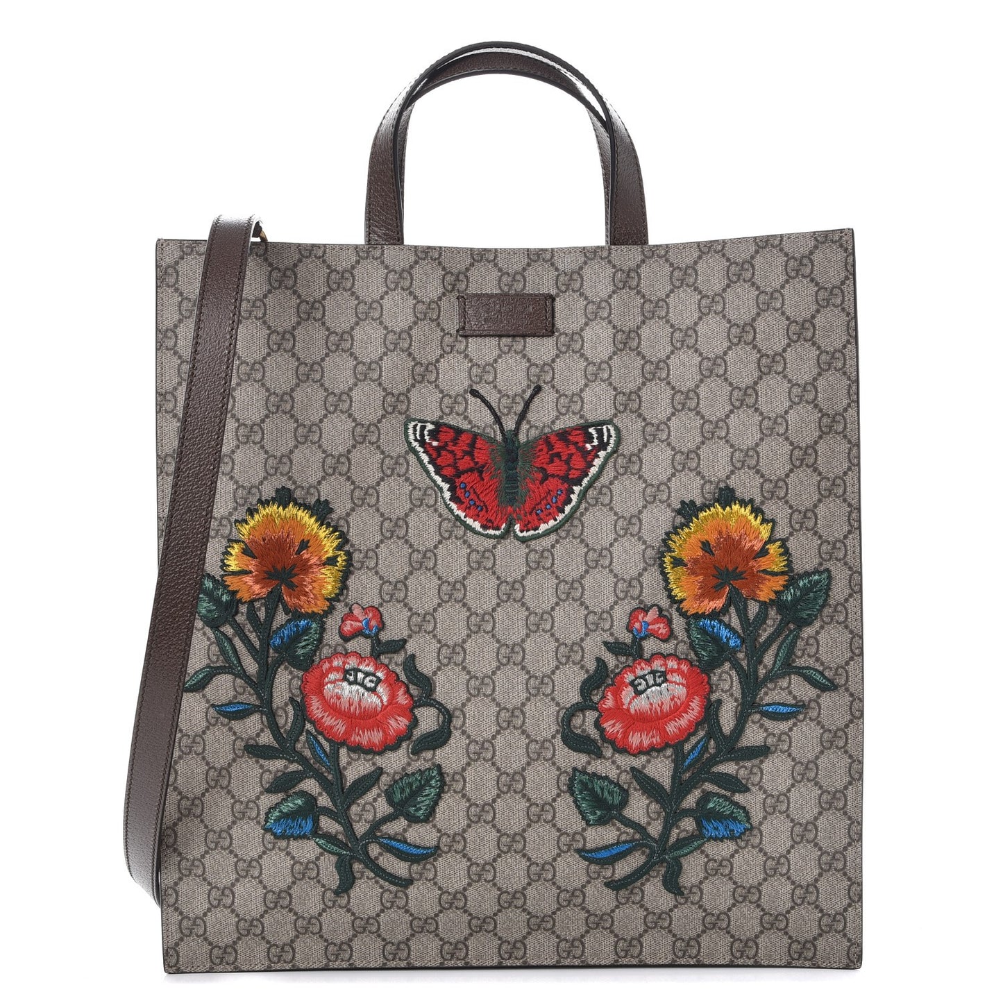 Soft GG Supreme Monogram Embroidered Vertical Tote