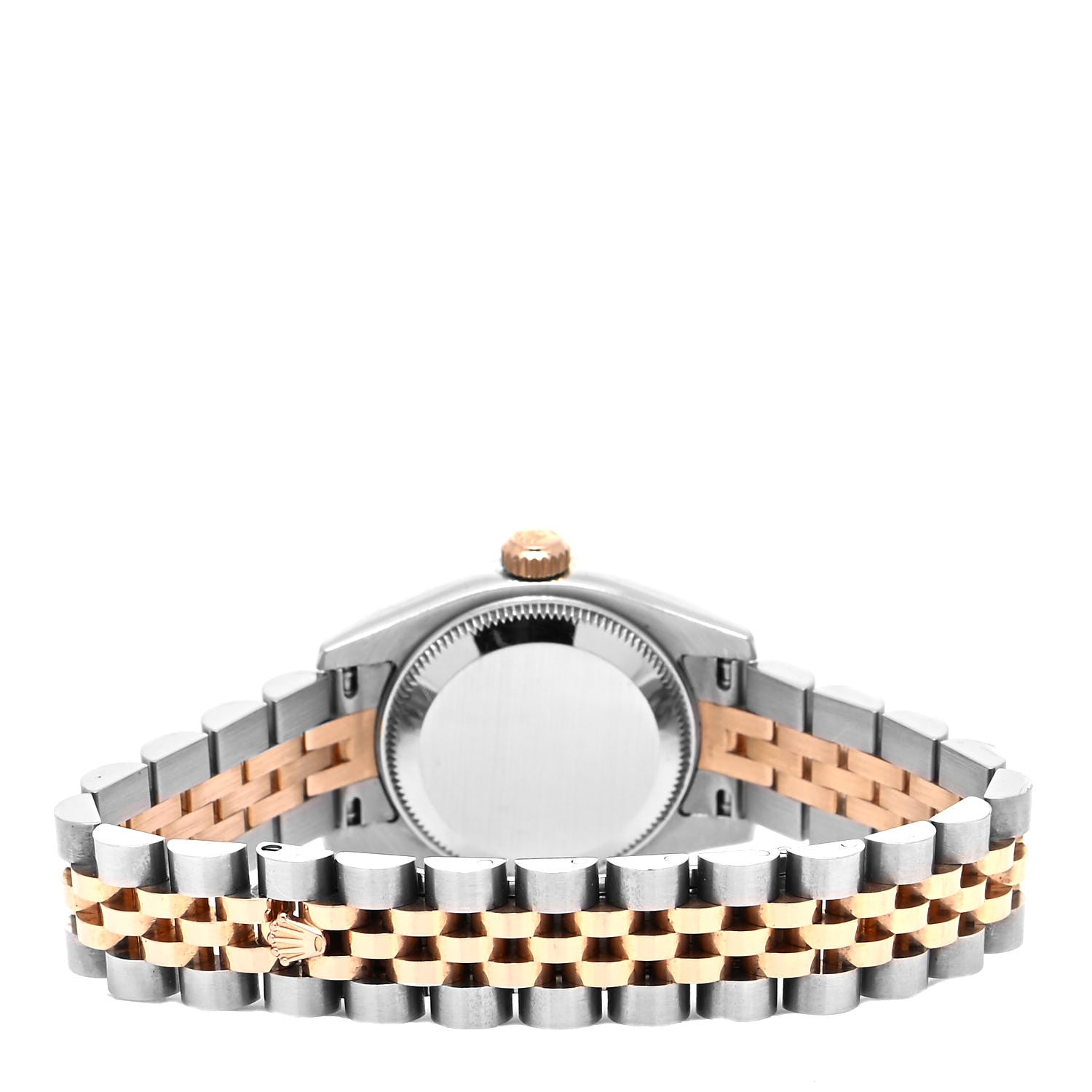 Rolex Stainless Steel 18K Everose Gold 26mm Oyster Perpetual Datejust Watch Black Roman 179171 3 of 4