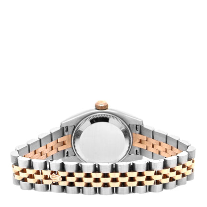 Rolex Stainless Steel 18K Everose Gold 26mm Oyster Perpetual Datejust Watch Black Roman 179171 3 of 4