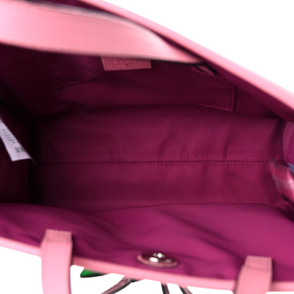 Gucci GG Supreme Monogram 3-D Strawberry Childrens Tote Beige Ebony Lotus Pink Fuxia Emerald 5 of 14