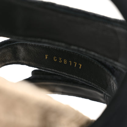 Chanel Velvet Lambskin CC Flat Sandals 40 Black 8 of 8