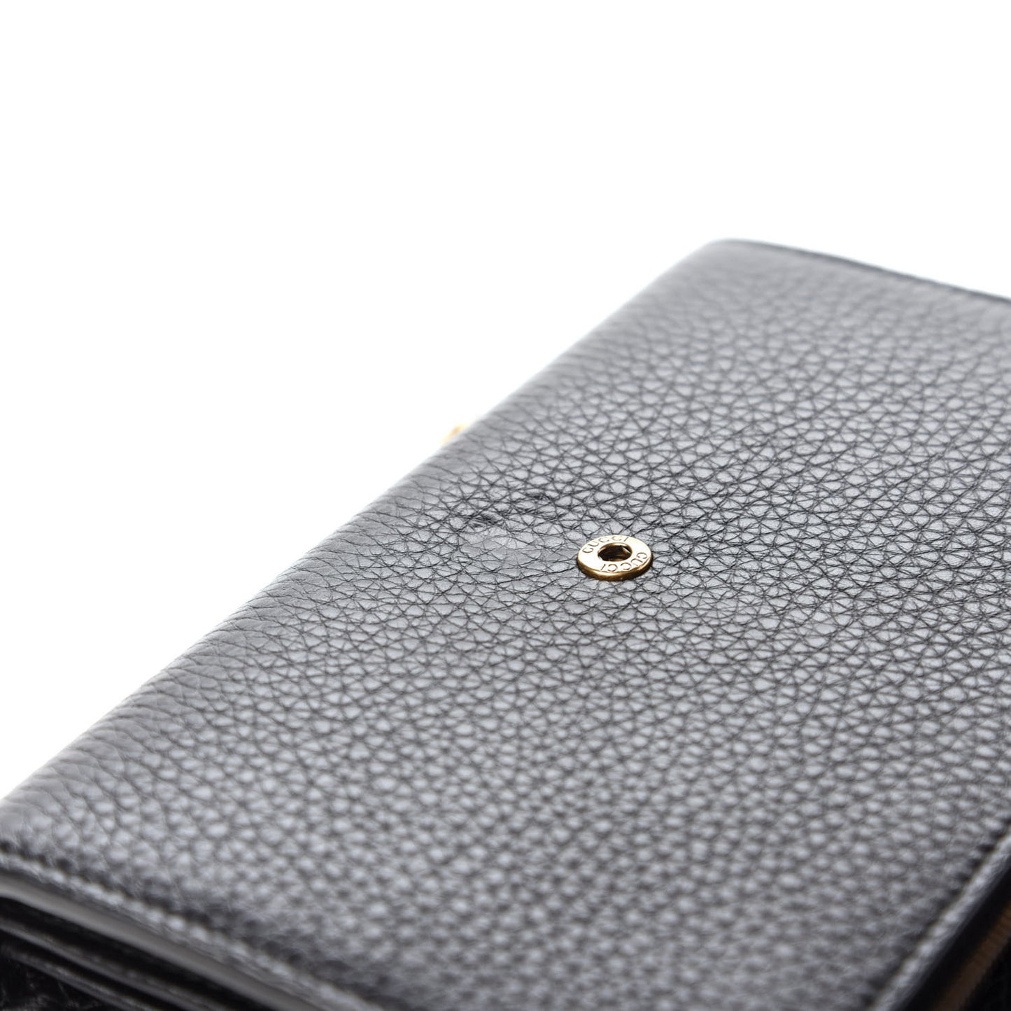 Calfskin GG Marmont Chain Wallet Black