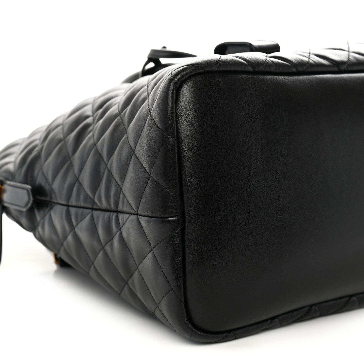 Calfskin Quilted ES Giant Travel Bag Black