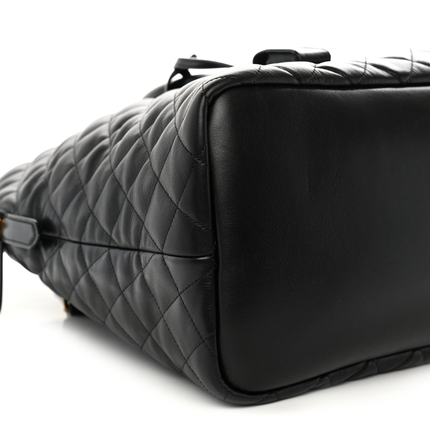 Saint Laurent Calfskin Quilted ES Giant Travel Bag Black 8 of 10
