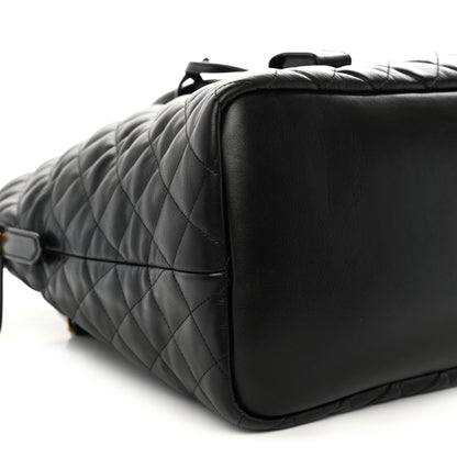Saint Laurent Calfskin Quilted ES Giant Travel Bag Black 8 of 10