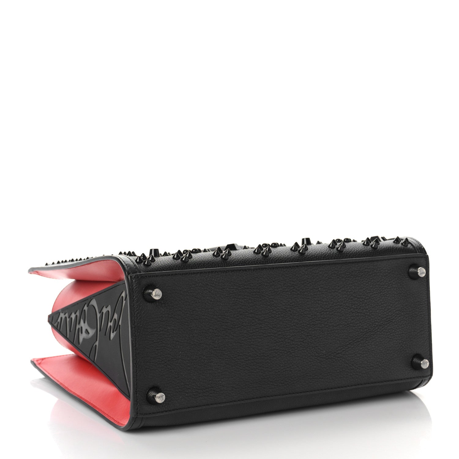 Christian Louboutin Calfskin Spikes Medium Paloma Black 3 of 7