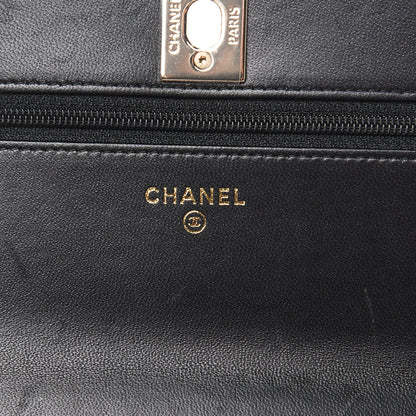 Chanel Lambskin Quilted Trendy CC Wallet On Chain WOC Black 6 of 14