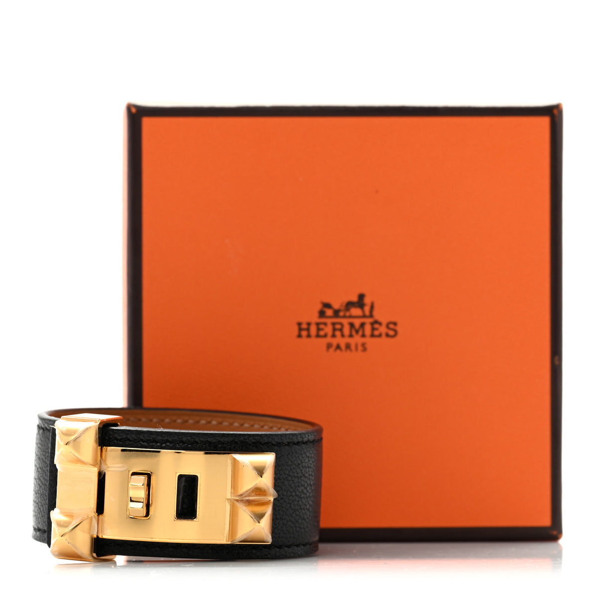 Hermes Chevre Chamkila Collier de Chien CDC 24 Bracelet T1 Black 6 of 6