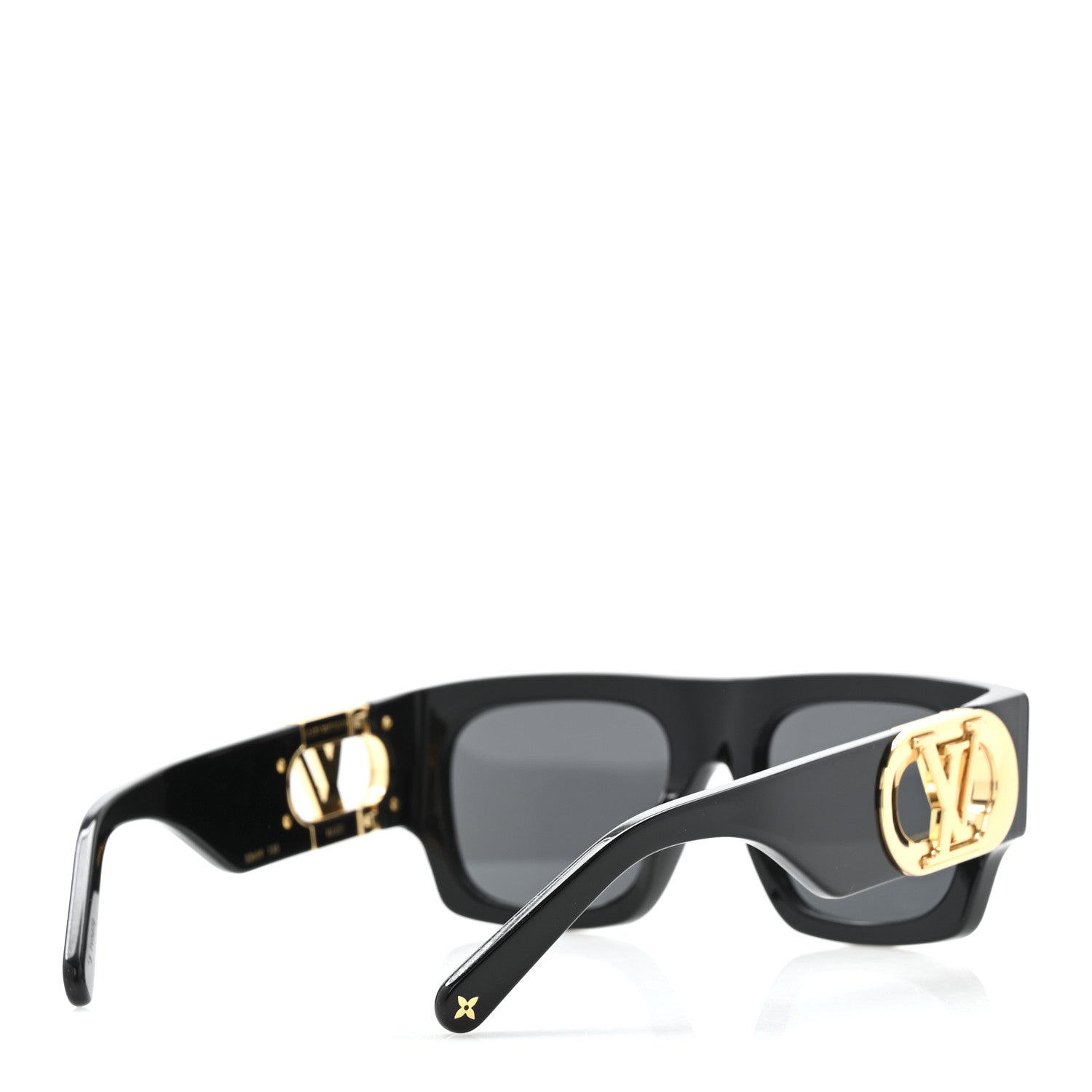 Louis Vuitton Acetate LV Link Square Sunglasses Z1478W Black 4 of 8