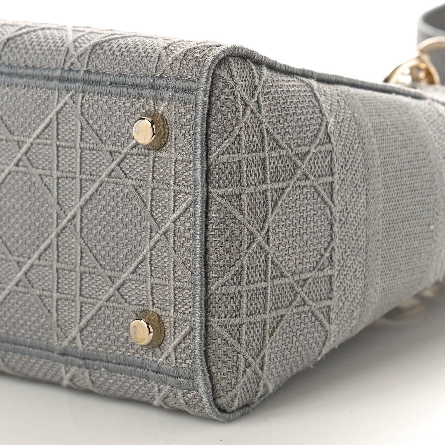 Canvas Embroidered Cannage Medium Lady D-Lite Gray