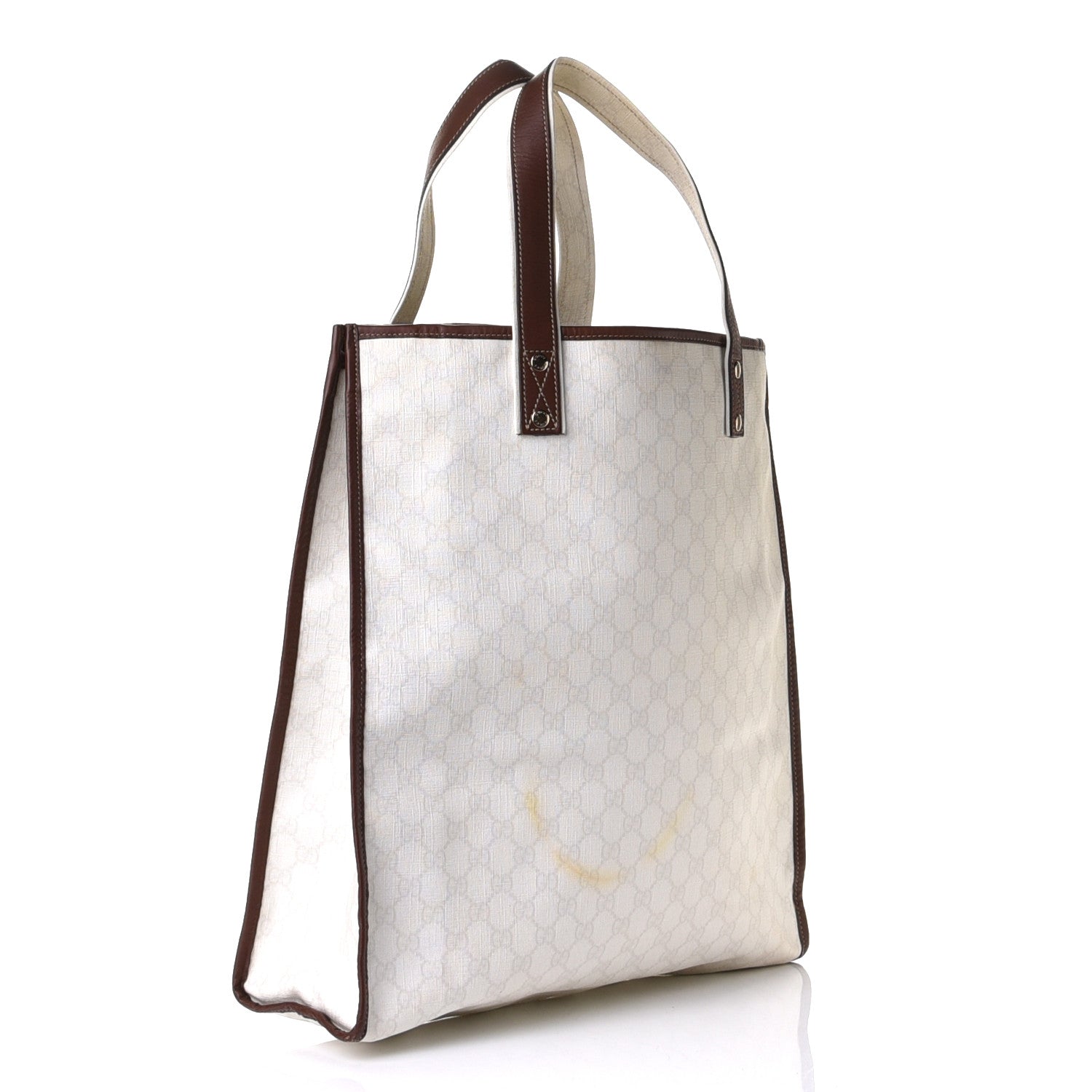 Gucci GG Plus Monogram Medium Signature Web Loop Tote White 2 of 7