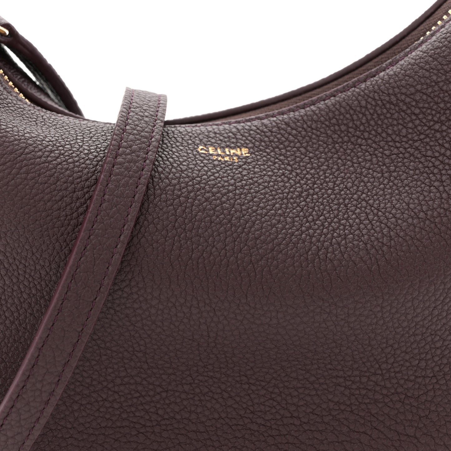Supple Grained Calfskin Teen Lulu Shoulder Bag Deep Burgundy