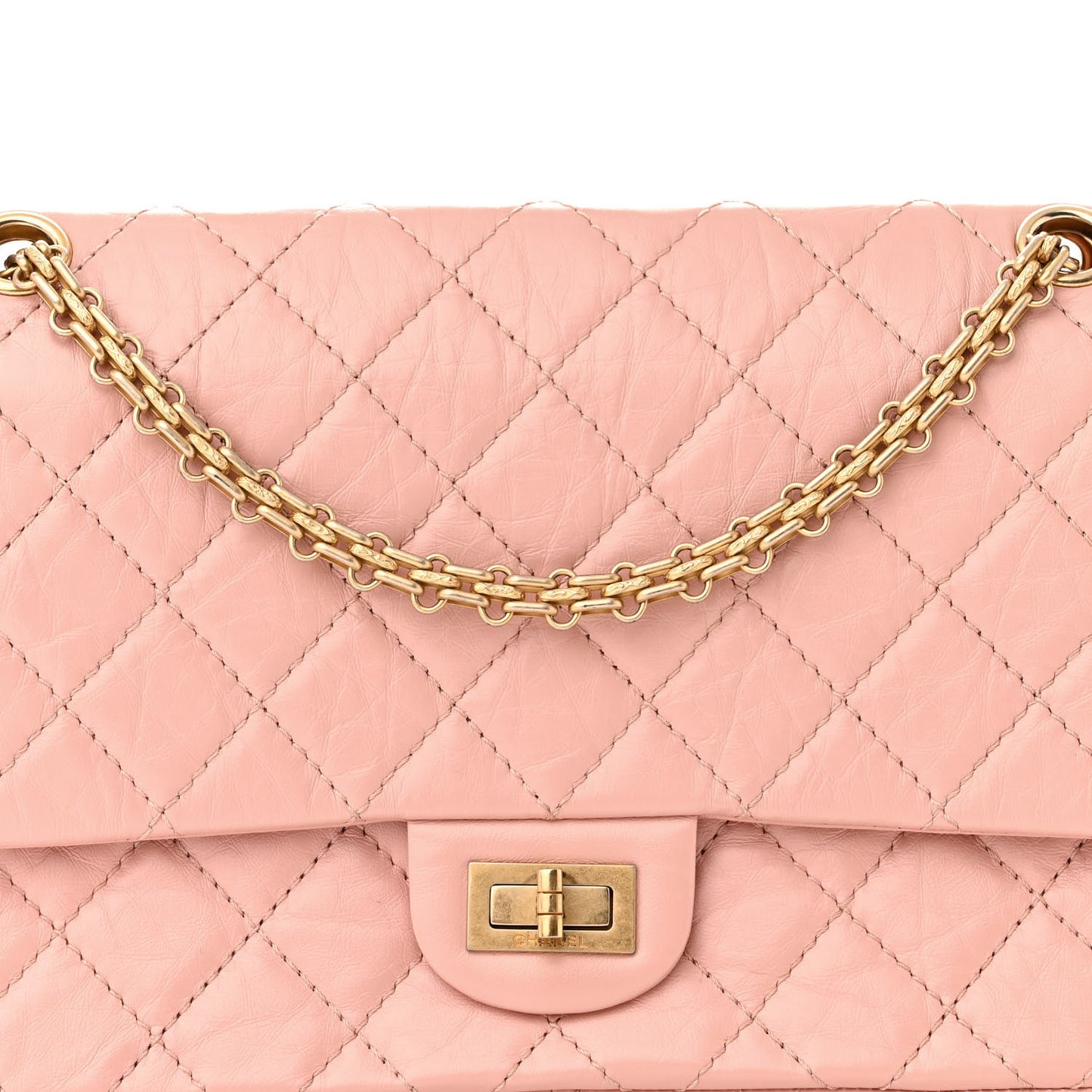 Aged Calfskin Quilted 2.55 Reissue 226 Flap Pink