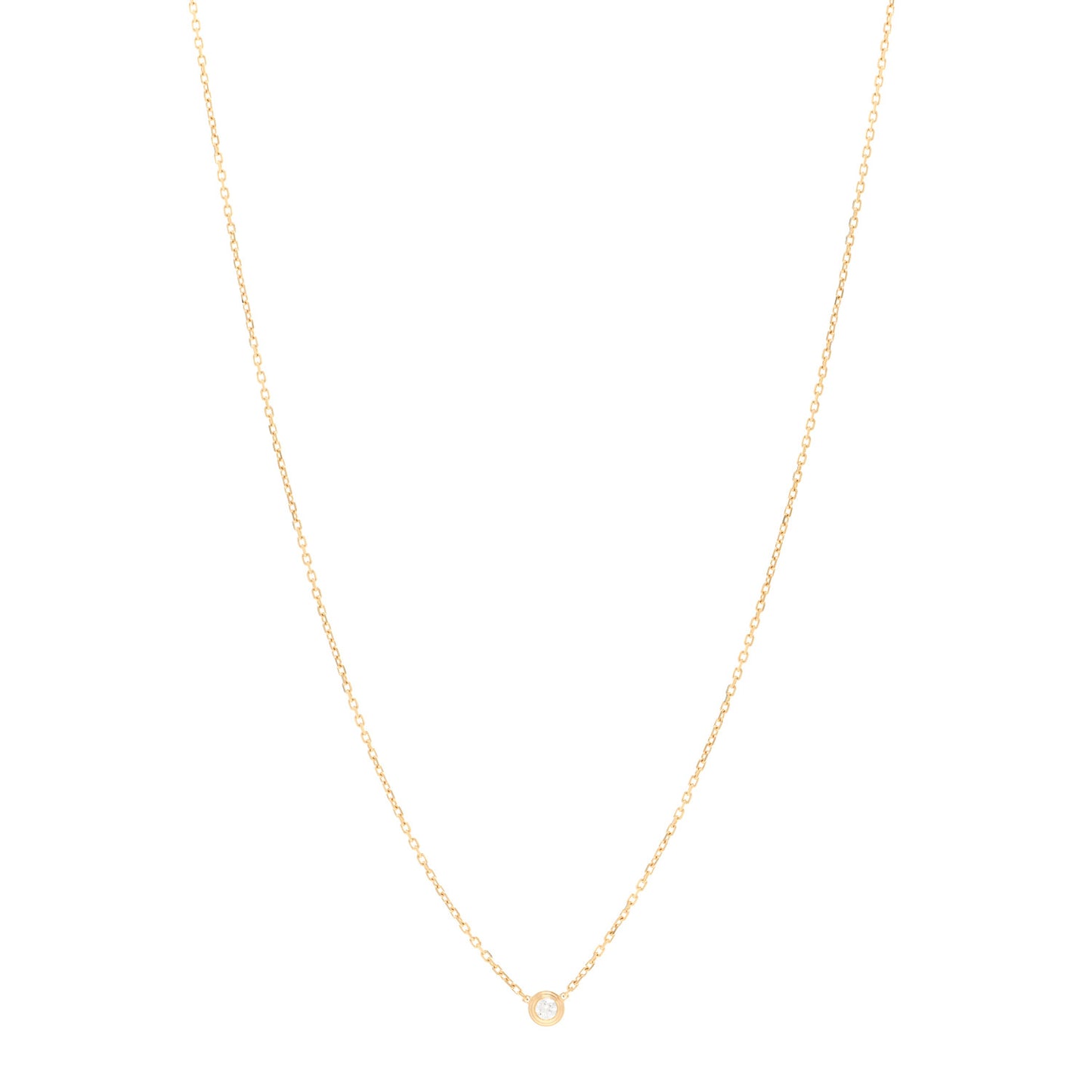 18K Yellow Gold Diamond XS D'Amour Pendant Necklace