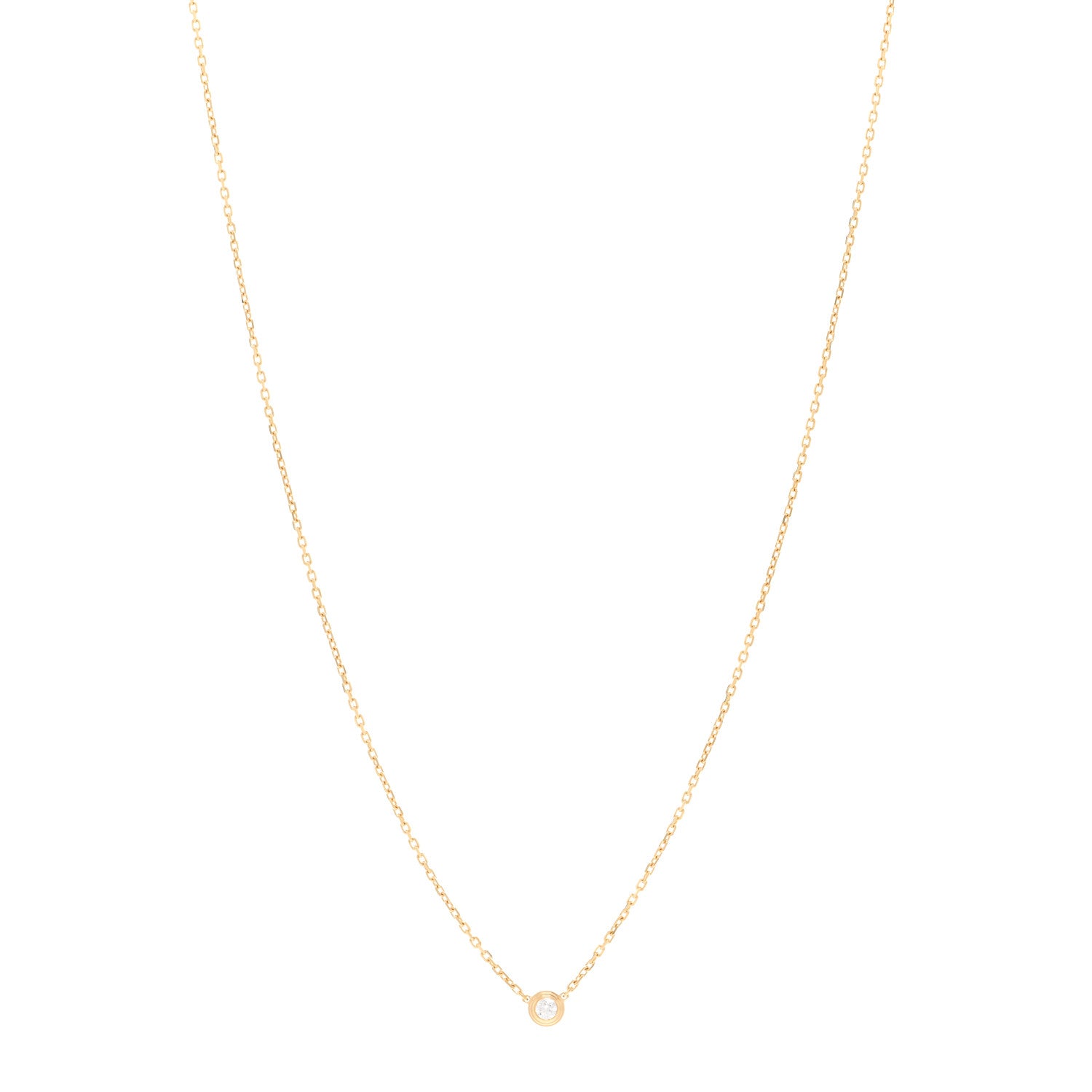 Cartier 18K Yellow Gold Diamond XS D'Amour Pendant Necklace 1 of 5