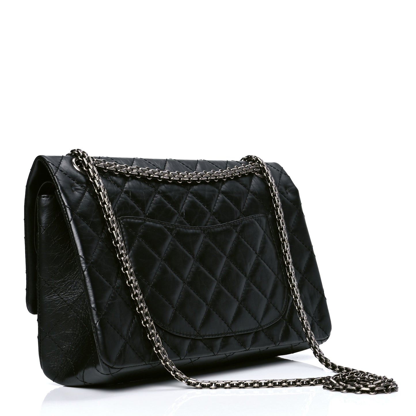 Aged Calfskin Quilted 2.55 Reissue 226 Flap Black