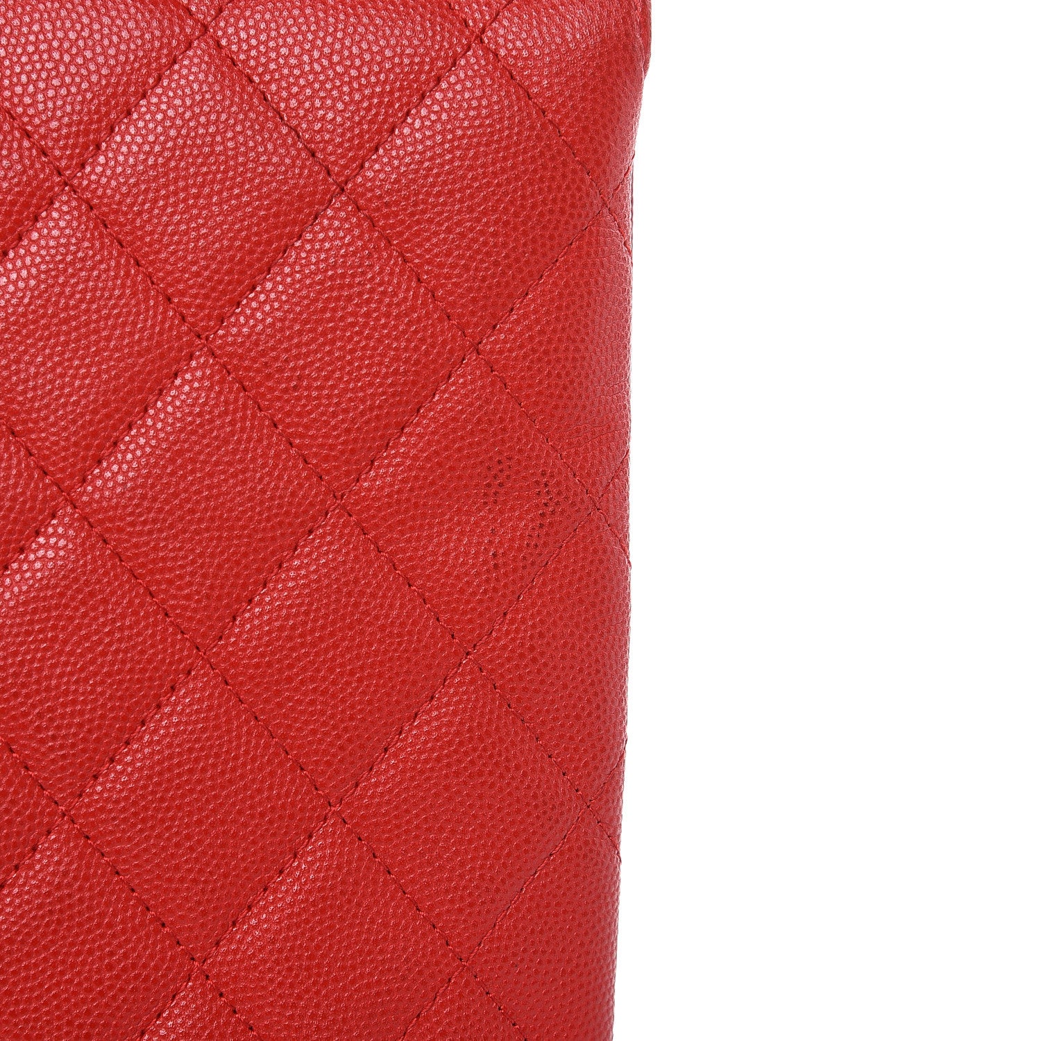 Chanel Caviar Quilted Large Golden Class Pouch Red 9 of 13