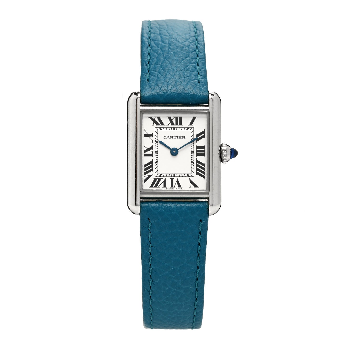 Stainless Steel Calfskin 22mm Tank Must Quartz Watch