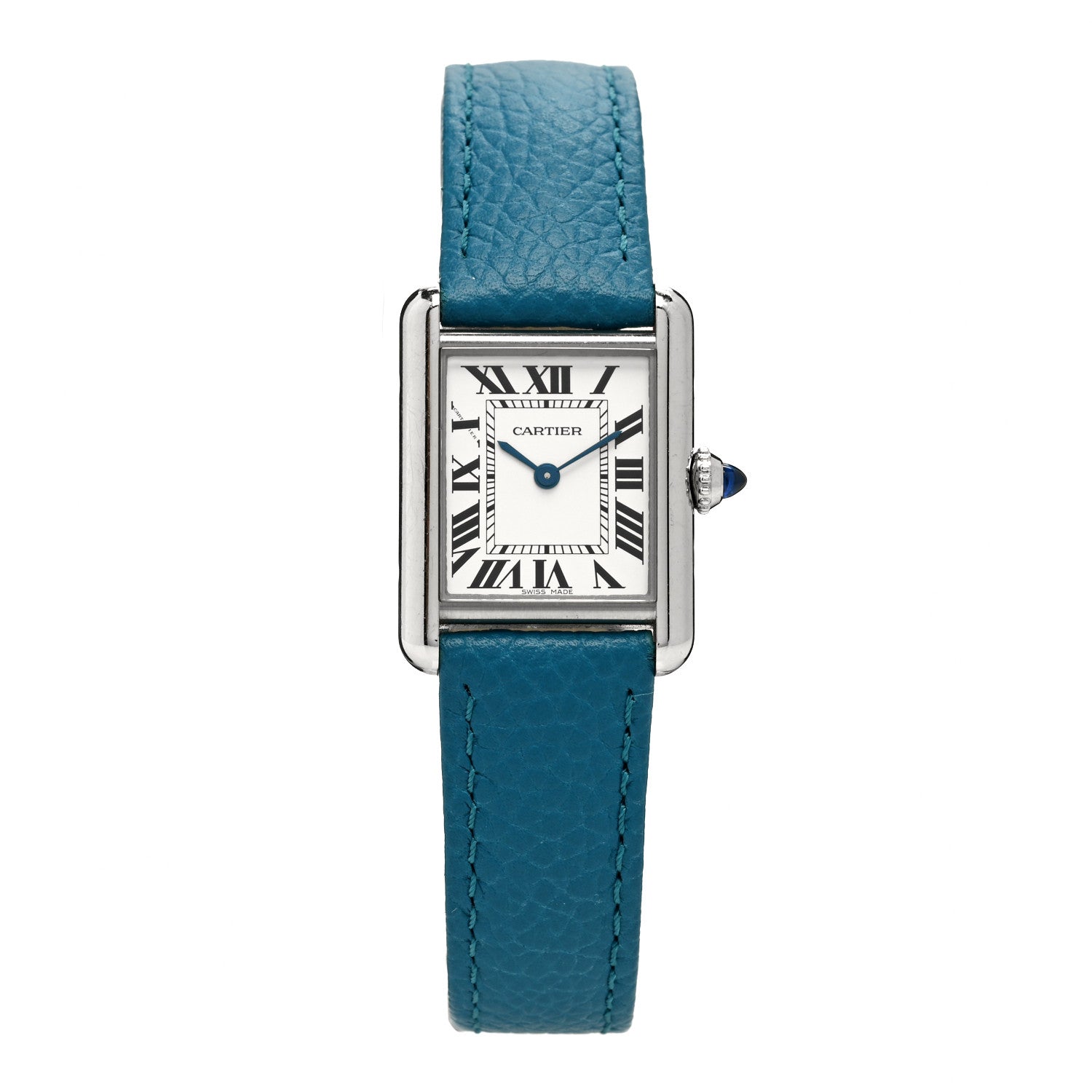 Cartier Stainless Steel Calfskin 22mm Tank Must Quartz Watch 1 of 6