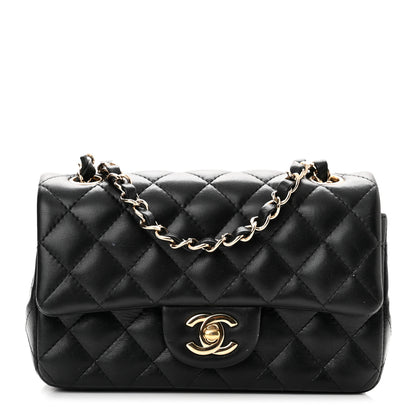 Chanel Lambskin Quilted Mini Rectangular Flap Black 1 of 10