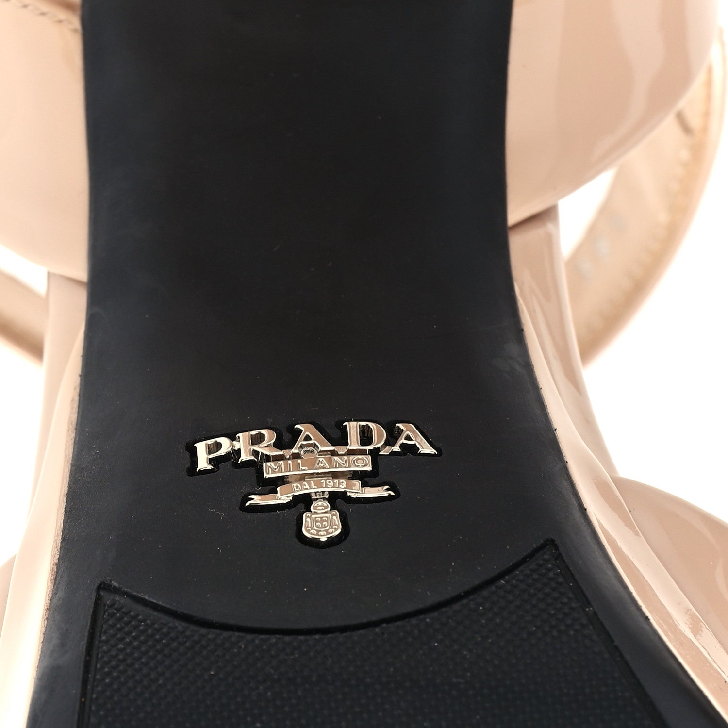 Prada Vernice Crisscross Platform 20/65mm Sandals 38.5 Beige 8 of 10