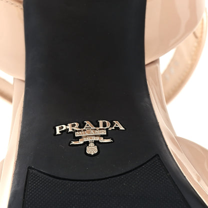 Prada Vernice Crisscross Platform 20/65mm Sandals 38.5 Beige 8 of 10