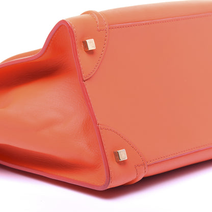 Celine Smooth Calfskin Micro Luggage Fluo Orange 6 of 17
