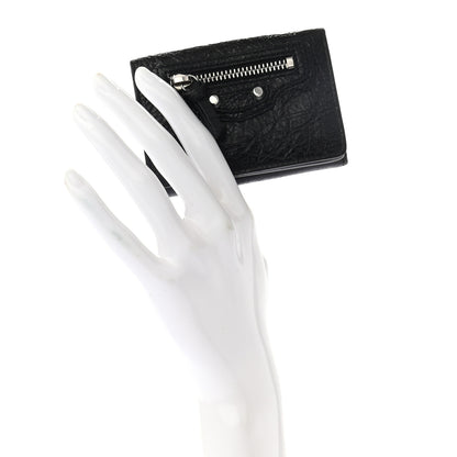 Balenciaga Agneau Classic Silver Hardware Mini Wallet Black 2 of 6