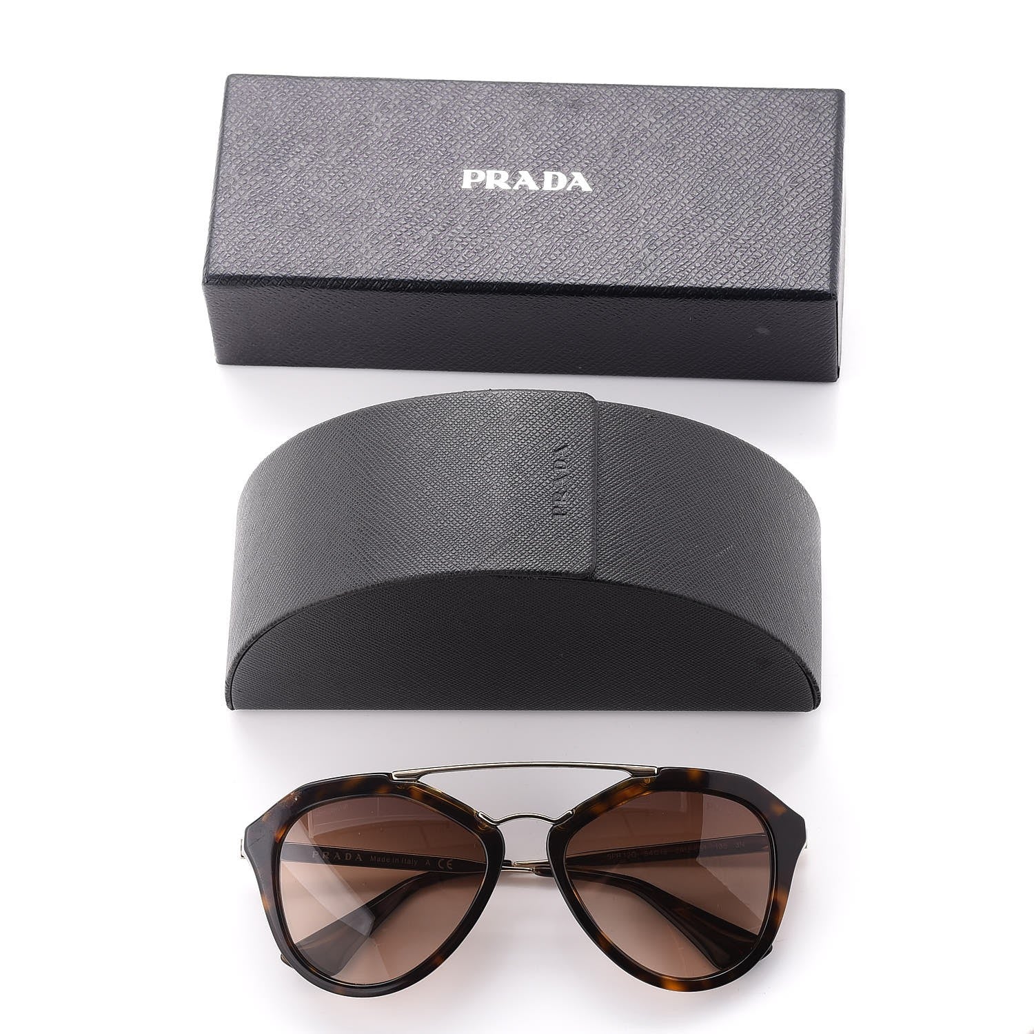 Prada Cinema Sunglasses SPR 12Q Tortoise Gold 8 of 8